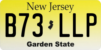 NJ license plate B73LLP