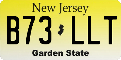 NJ license plate B73LLT