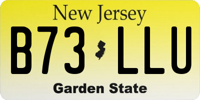 NJ license plate B73LLU