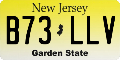 NJ license plate B73LLV
