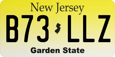 NJ license plate B73LLZ