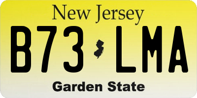 NJ license plate B73LMA