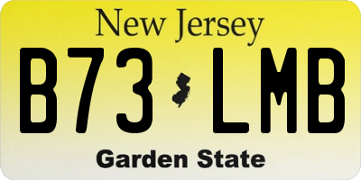 NJ license plate B73LMB