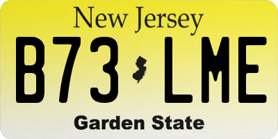 NJ license plate B73LME