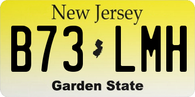 NJ license plate B73LMH