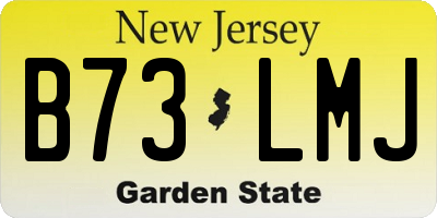 NJ license plate B73LMJ