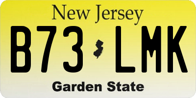 NJ license plate B73LMK