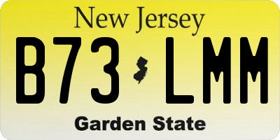 NJ license plate B73LMM