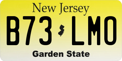 NJ license plate B73LMO
