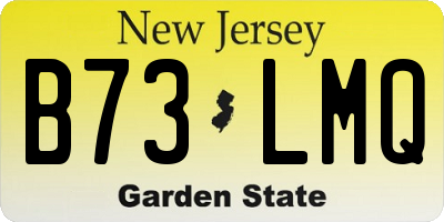 NJ license plate B73LMQ