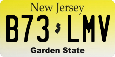 NJ license plate B73LMV