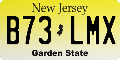 NJ license plate B73LMX