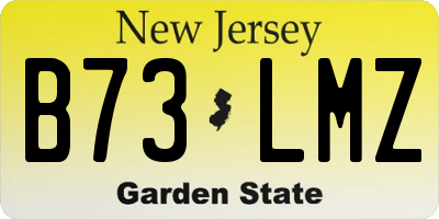 NJ license plate B73LMZ