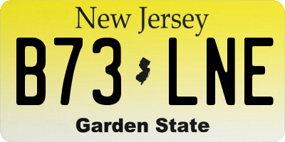 NJ license plate B73LNE