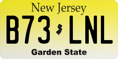 NJ license plate B73LNL