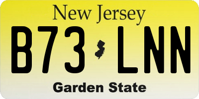 NJ license plate B73LNN