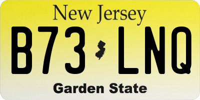 NJ license plate B73LNQ