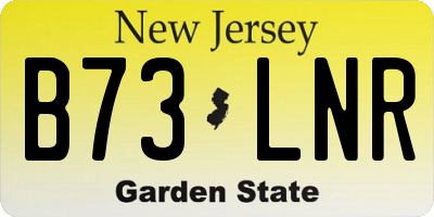 NJ license plate B73LNR