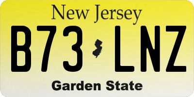 NJ license plate B73LNZ