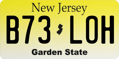 NJ license plate B73LOH