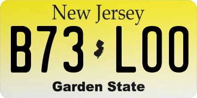 NJ license plate B73LOO