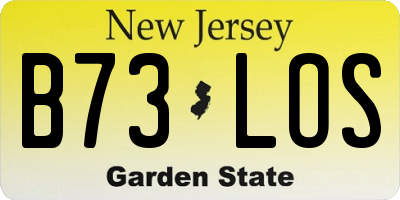 NJ license plate B73LOS