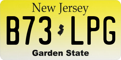 NJ license plate B73LPG