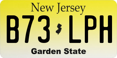 NJ license plate B73LPH