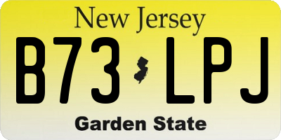 NJ license plate B73LPJ