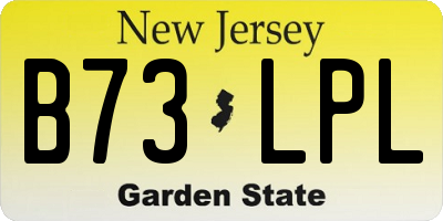 NJ license plate B73LPL