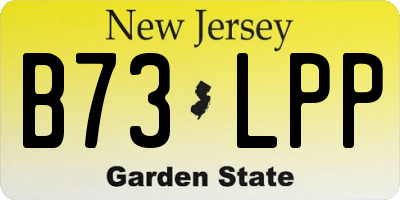 NJ license plate B73LPP