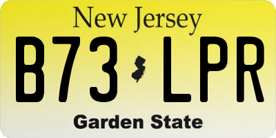 NJ license plate B73LPR