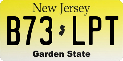 NJ license plate B73LPT