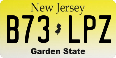 NJ license plate B73LPZ