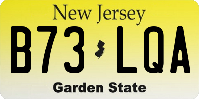NJ license plate B73LQA