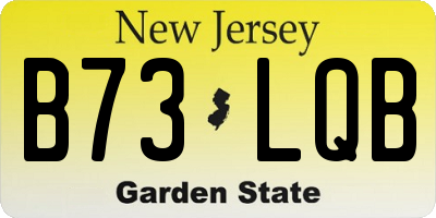 NJ license plate B73LQB