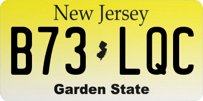 NJ license plate B73LQC