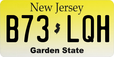 NJ license plate B73LQH