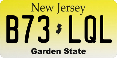 NJ license plate B73LQL