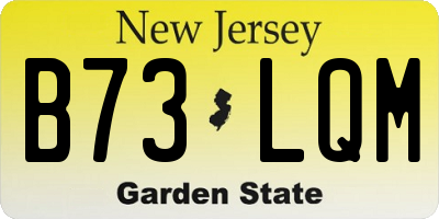 NJ license plate B73LQM