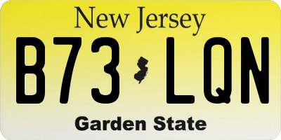 NJ license plate B73LQN
