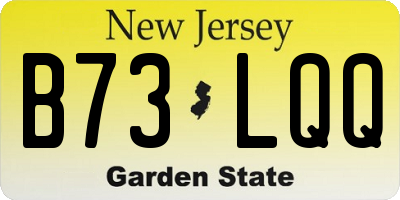 NJ license plate B73LQQ