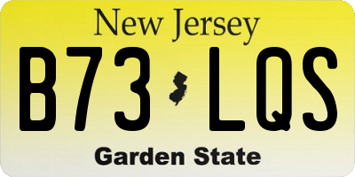 NJ license plate B73LQS