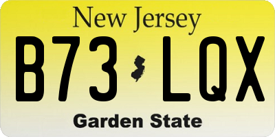 NJ license plate B73LQX