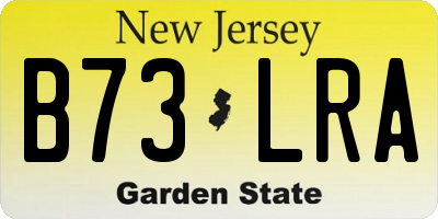 NJ license plate B73LRA