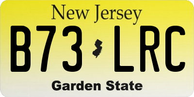 NJ license plate B73LRC