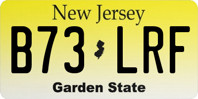 NJ license plate B73LRF