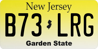 NJ license plate B73LRG