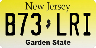 NJ license plate B73LRI