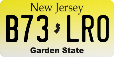 NJ license plate B73LRO